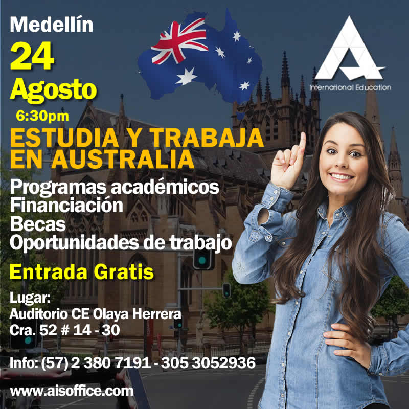 Estudia y trabaja en Australia: Charla en Medellín