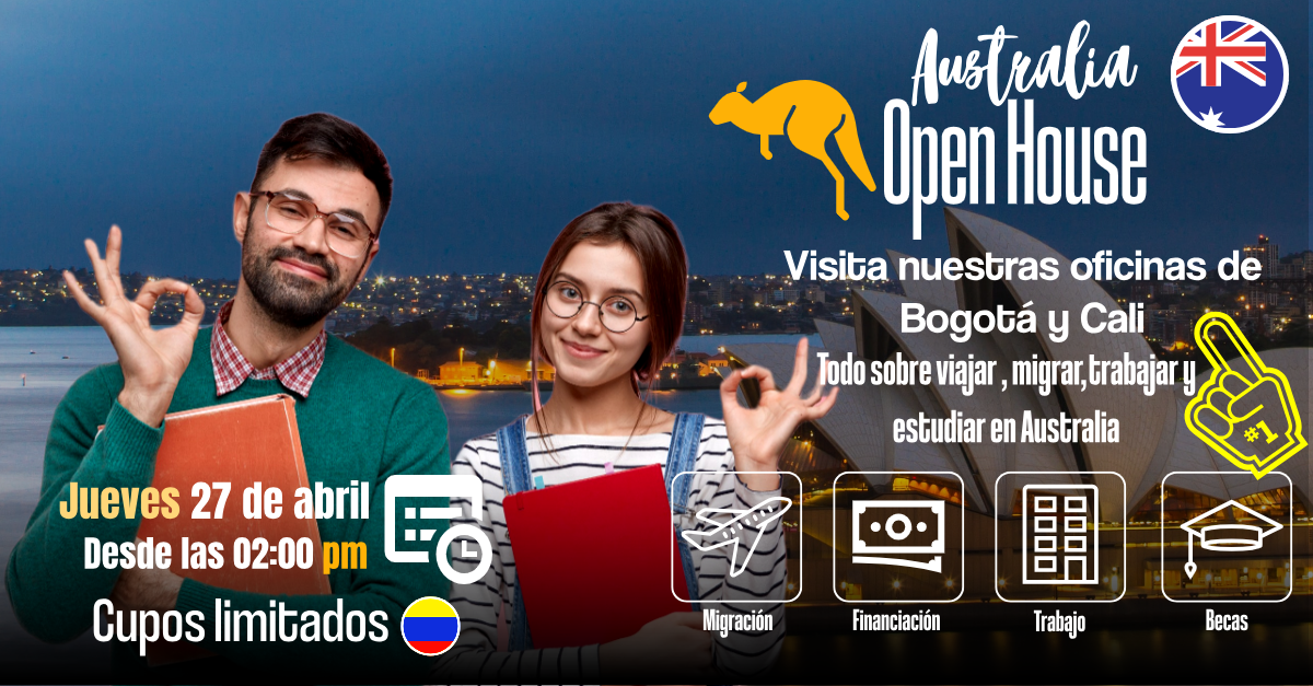 Open House (GRATIS) Migrar, estudia y trabaja en Australia 