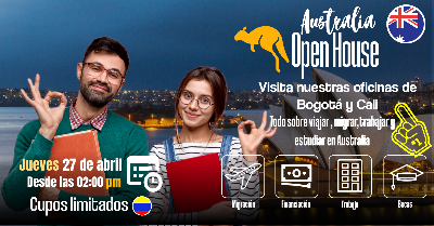 Open House (GRATIS) Migrar, estudia y trabaja en Australia 